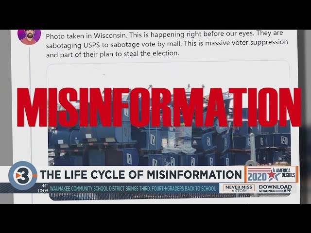 A pile of mailboxes: Tracking the spread of misinformation in Wisconsin