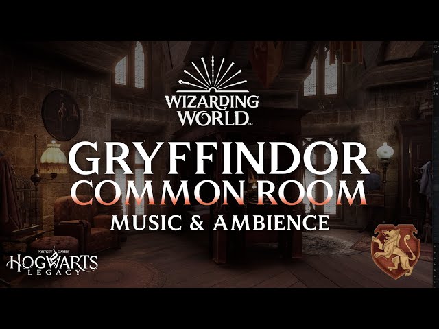 Harry Potter Music & Ambience | 🦁 Gryffindor Common Room, Hogwarts Legacy