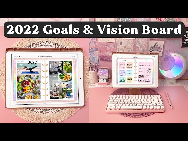 2022 Goal Setting & Vision Board | Digital Plan With Me | iPad Digital Planning Goodnotes ✨