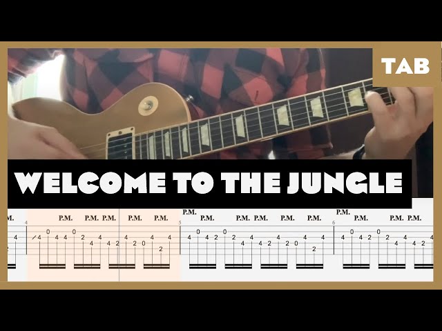 Guns N' Roses - Welcome to the Jungle - Guitar Tab | Lesson | Cover | Tutorial