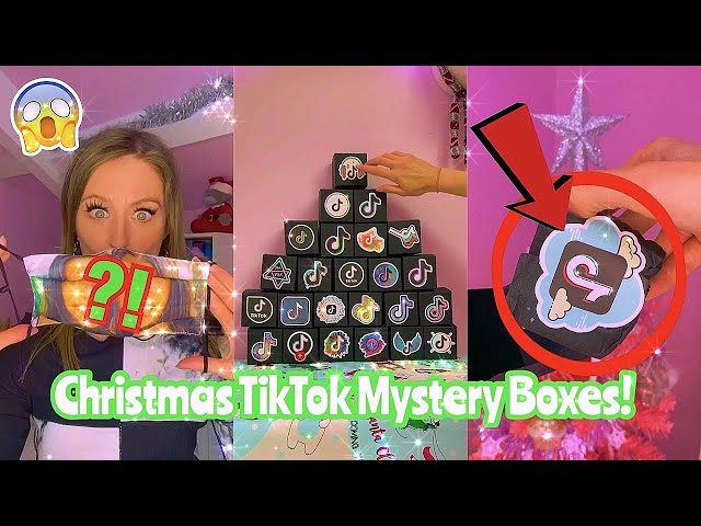 [ASMR] OPENING 24 *CHRISTMAS* TIKTOK MYSTERY BOXES!!😱🎁*NEVER BEFORE SEEN!!*🤭✨ | TikTok Compilation♡