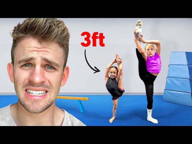 My Daughter Challenges The Worlds SMALLEST Gymnast