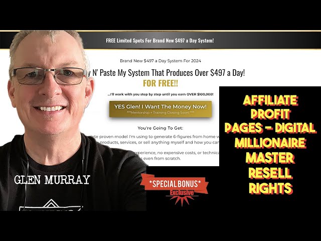 affiliate profit pages digital millionaire master resell rights video