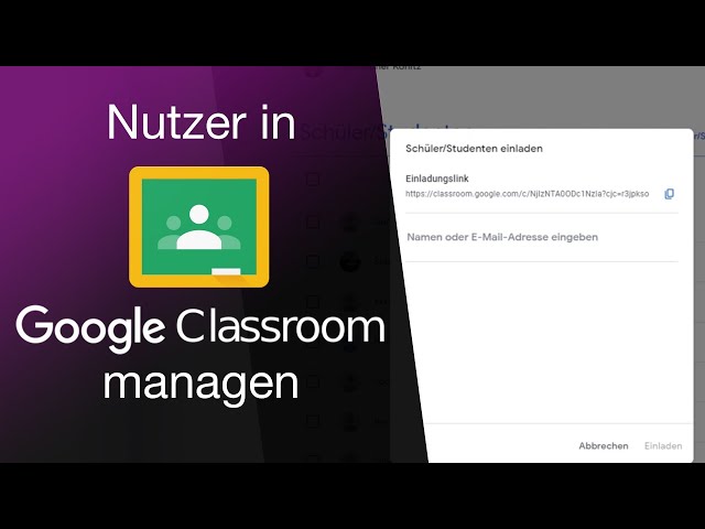 Nutzermanagement in Google Classroom