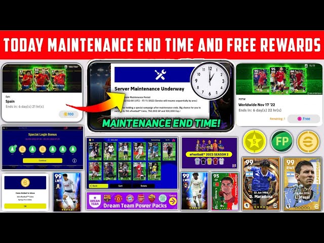 Large Scale Maintenance End Time Today In eFootball 2023 Mobile | Maintenance End Time Today