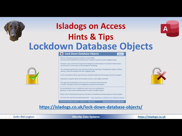Lock Down Database Objects
