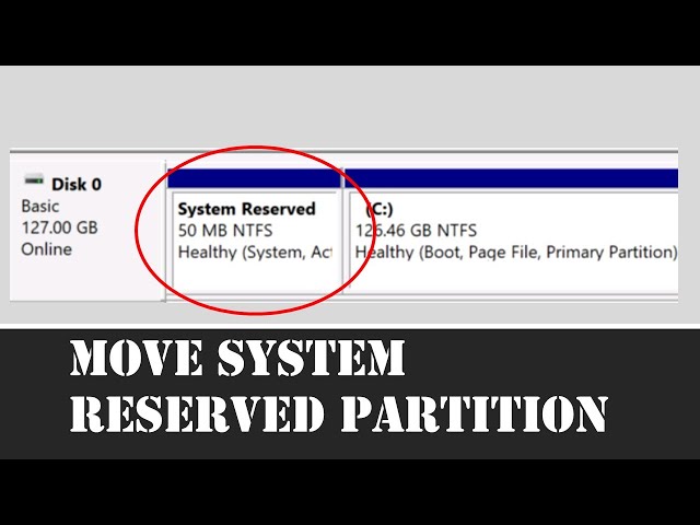 Move System Reserved partition to another disk