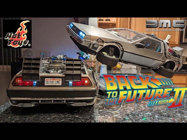 Hot Toys Delorean Unboxing Build Review & Comparison of the 1/6 scale Time Machine BTTF 1&2 Versions
