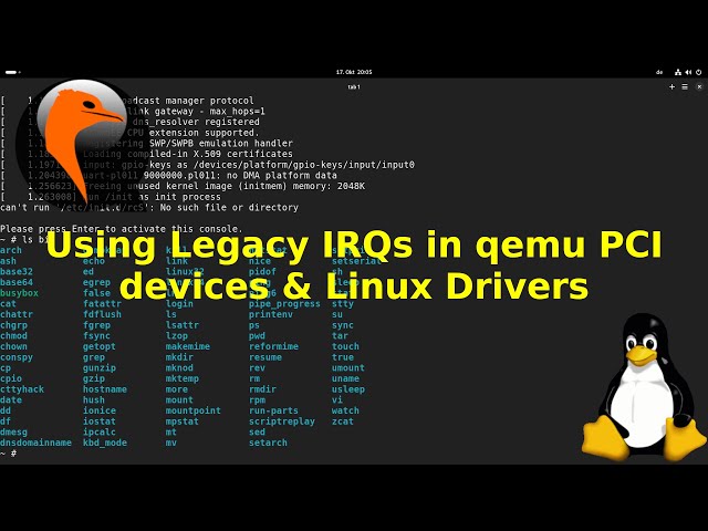 Using Legacy Interrupts in qemu PCI devices & Linux Drivers