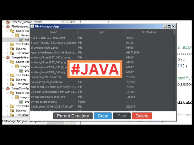 Java Project Tutorial - How to Create a File Manager Project In Java Netbeans