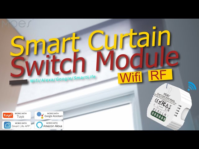 WiFi DIY RF433 Tuya Smart Curtain Switch Module|Setup&Wiring Smart Home Voice Control Google Alexa