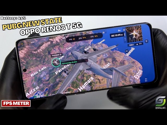 Oppo Reno8 T 5G Test game PUBG New State | Snapdragon 695