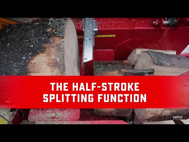 Hakki Pilke 50 Pro - the half stroke splitting function for short firewood