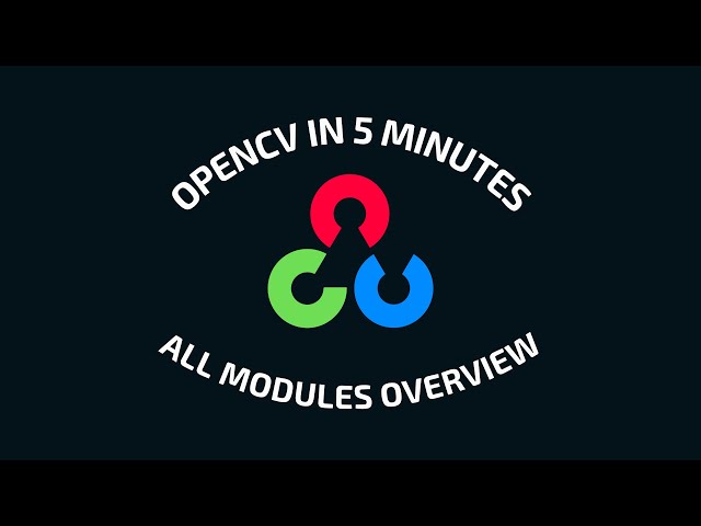OpenCV Tutorial in 5 minutes - All Modules Overview