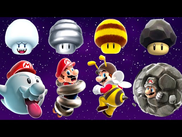 Super Mario Galaxy Series - All Mushroom Power-Ups