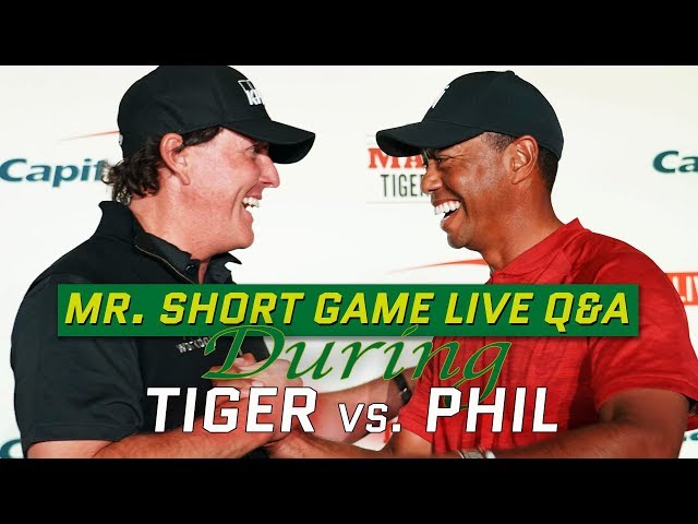 Live Golf Q&A and commentary during The Match Tiger vs. Phil