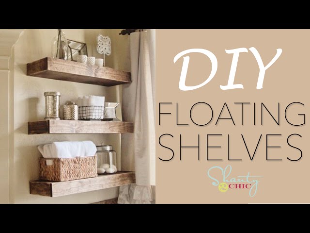 DIY Floating Shelves - How To Make Wood Floating Shelves