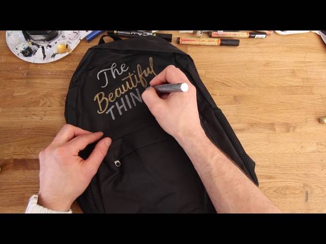Writing on a Backpack with Gold & Silver markers | Letter Everything #02