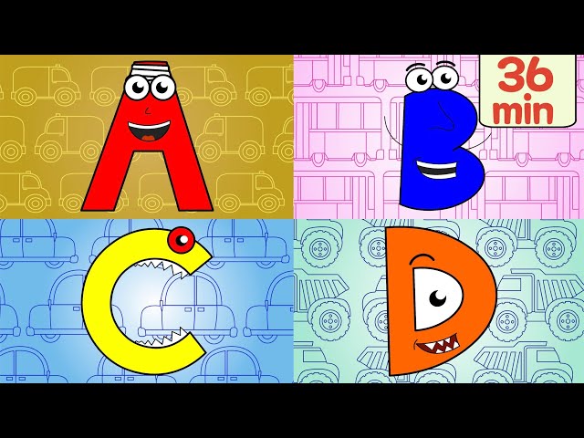 Vehicles and Phonics A-Z +More Kids Songs
