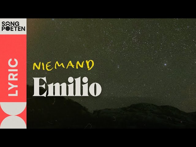 Emilio - Niemand (Songpoeten Lyricvideo)