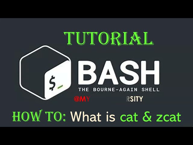 Linux Tutorial (How To: What is cat & zcat )