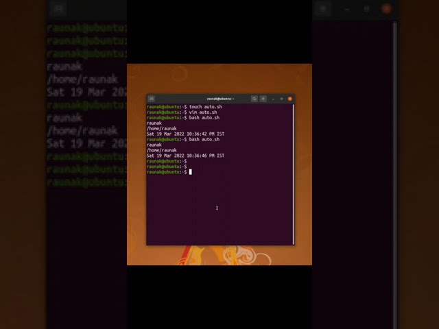 Automate Linux commands using a Bash script #shorts
