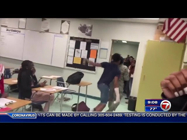 Video shows fight between two students at Coral Springs High School