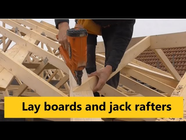 Cutting lay boards and jack rafters. (roofing in the UK)