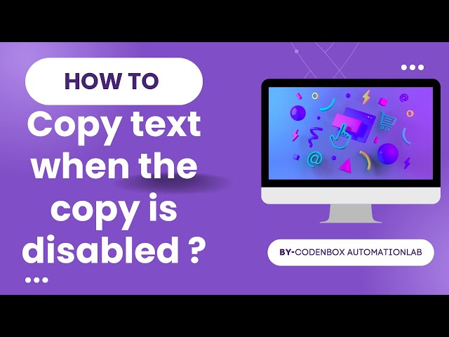 How to copy text from a site when it doesn't allow ||  Copy Text &  Right-Click Disabled 🔥