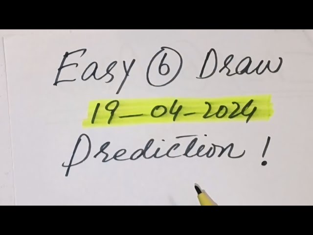 Emirates Easy 6 Draw Prediction - 19 April 2024