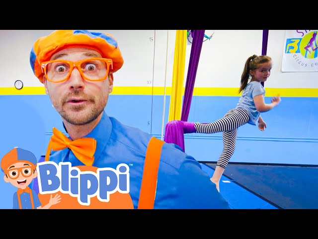 Blippi Learns Circus Tricks - Indoor Trampoline & Hula Hoops! | Kids TV Shows | Cartoons For Kids |