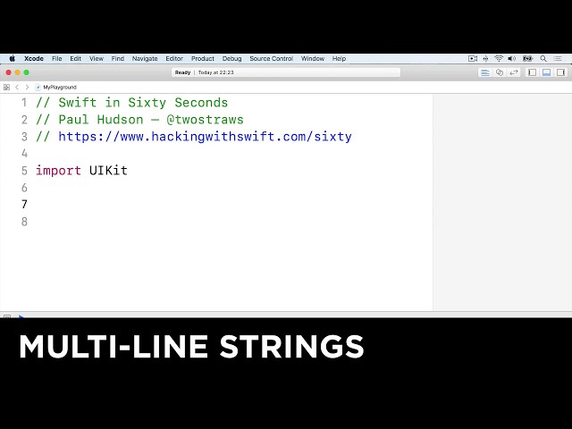 Multi-line strings – Swift in Sixty Seconds