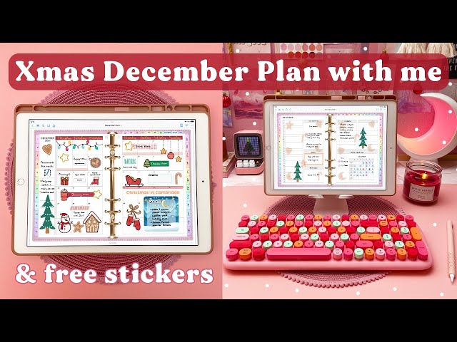 Christmas December Digital Plan With Me ASMR | GoodNotes Digital Planning ✨