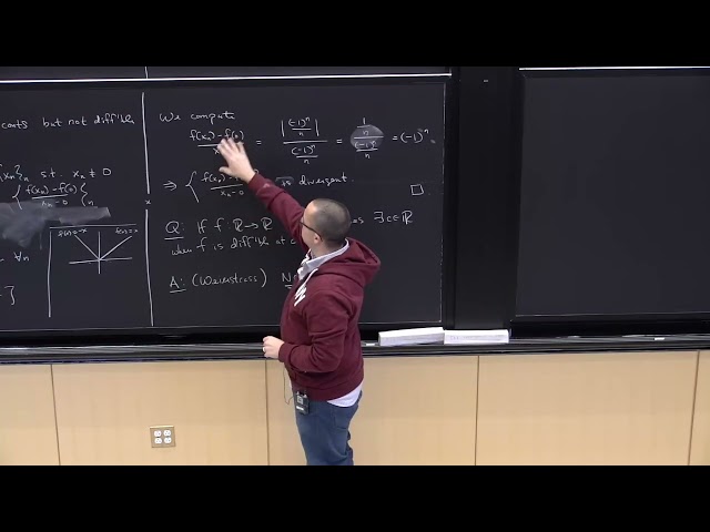 Lecture 18: Weierstrass's Example of a Continuous and Nowhere Differentiable Function