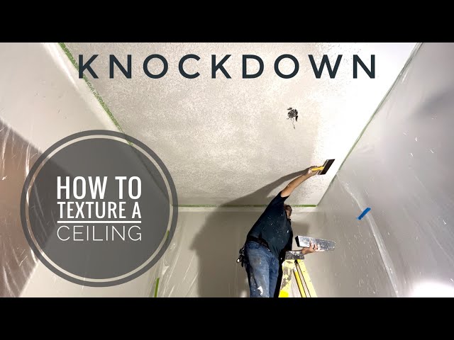How to apply KNOCKDOWN texture on ceilings/walls #howto #diy #drywall