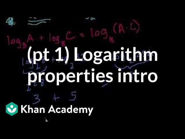 Introduction to logarithm properties | Logarithms | Algebra II | Khan Academy