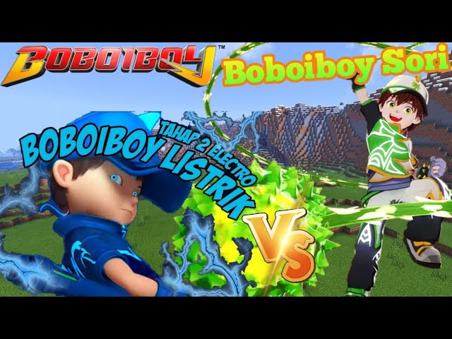 Pertarungan Sengit Boboiboy Sori VS Boboiboy Listrik Electro! Manakah Yang Terkuat