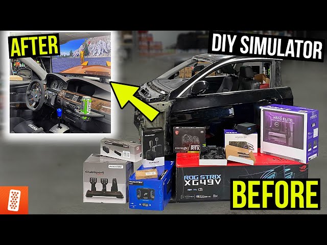 Building a Wrecked Car into the Ultimate RACING SIMULATOR! (Complete Transformation) - Fanatec