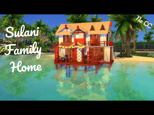 🌴 SULANI FAMILY HOME 👨‍👨‍👧‍👦   SIMS 4: SPEED BUILD ISLAND LIVING (NO CC)