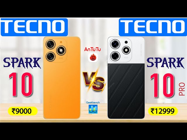 Tecno Spark 10 vs Tecno Spark 10 Pro  | #g37vsg88  #antutu #geekbench  #spark10pro #spark10
