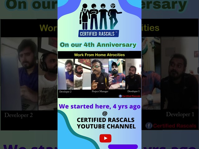 4 yrs of #CertifiedRascals, we started here, we thank you each and everyone on making us what we're