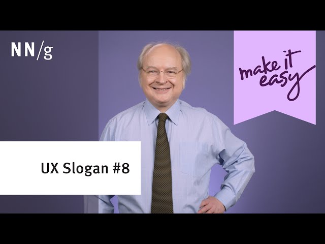 Make It Easy (UX Slogan #8)