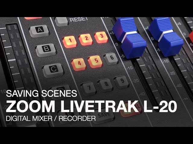 Zoom LiveTrak L-20: Saving Scenes