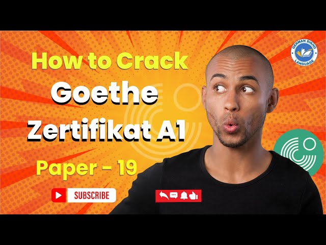 How to Crack Goethe Zertifikat A1 Exam || Paper - 19 || Learn German Online || Prepare for your Exam