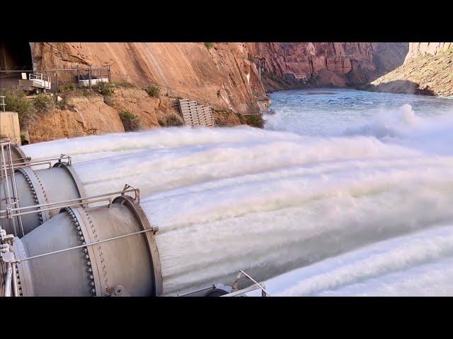 Lake Powell Water Release Glen Canyon Dam High Flow Experiment 2023