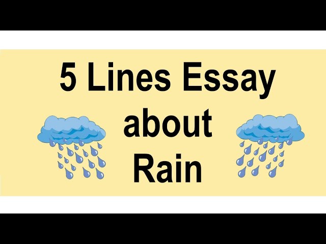 5 Lines on Rain in English || 5 Lines Essay || 5 Essay about Rain 