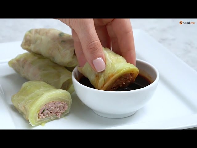 Keto Recipe - Steamed Pork Cabbage Rolls
