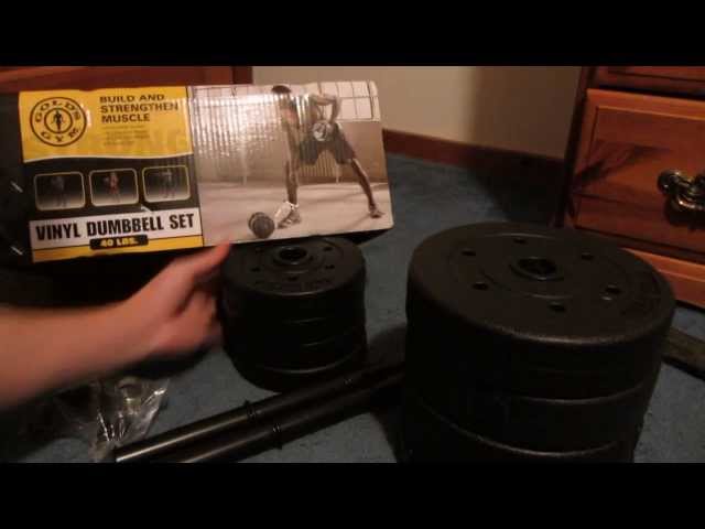 Unboxing Gold's Gym 40 lb Vinyl Dumbbell Set