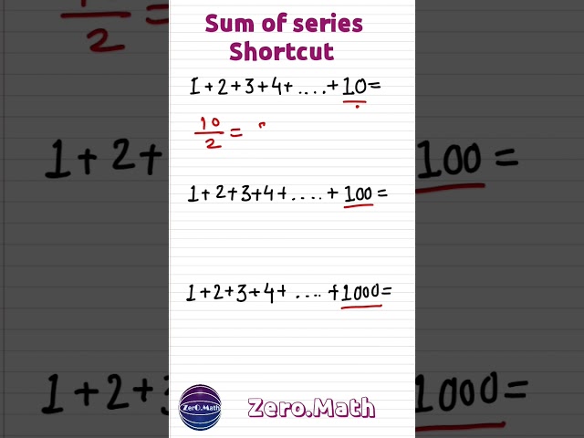 sum of series short trick #shorts #maths #series #trending #mathtricks