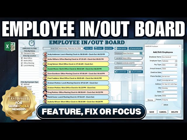 Employee In/Out Board Updated